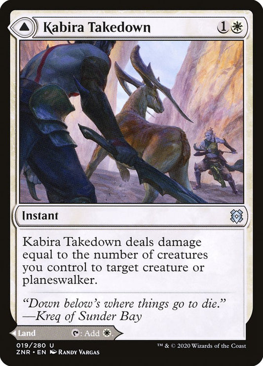 MTG Card Title: Kabira Takedown // Kabira Plateau ZNR/19