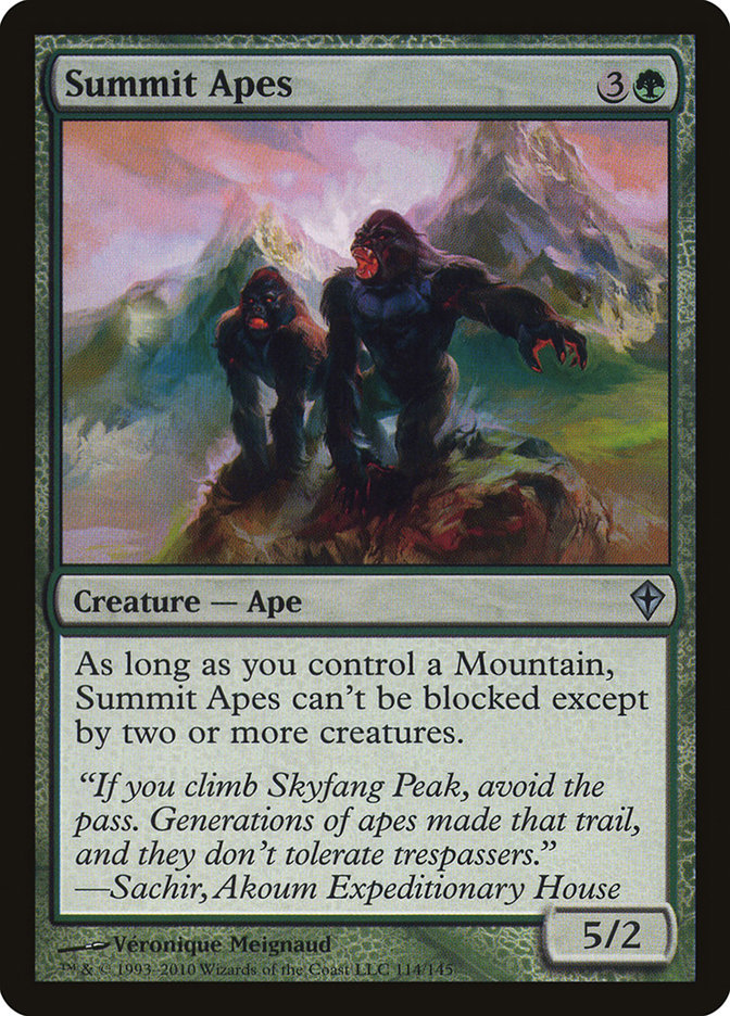 MTG Card Title: Summit Apes WWK/114