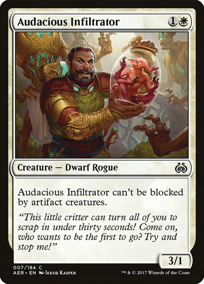 MTG Card Title: Audacious Infiltrator AER/7