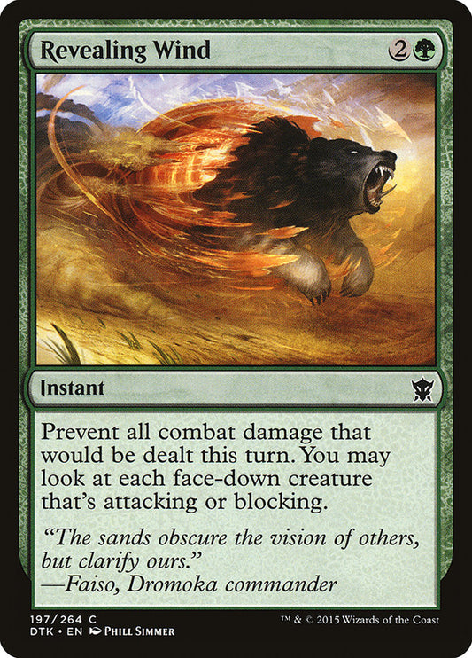 MTG Card Title: Revealing Wind DTK/197