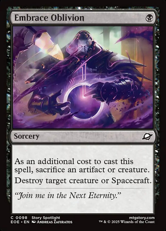 MTG Card Title: Embrace Oblivion EOE/98