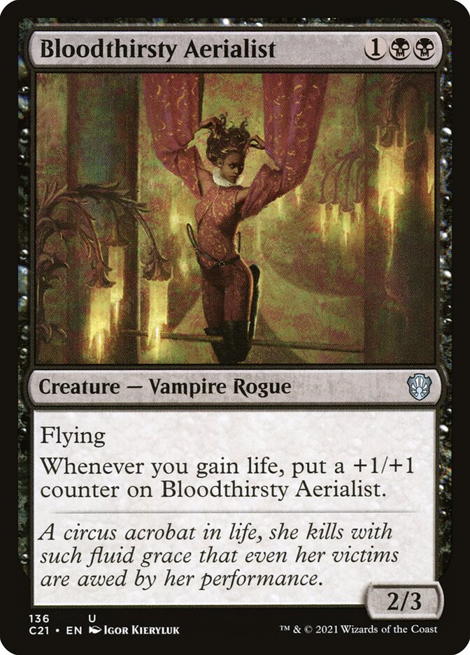 MTG Card Title: Bloodthirsty Aerialist C21/136