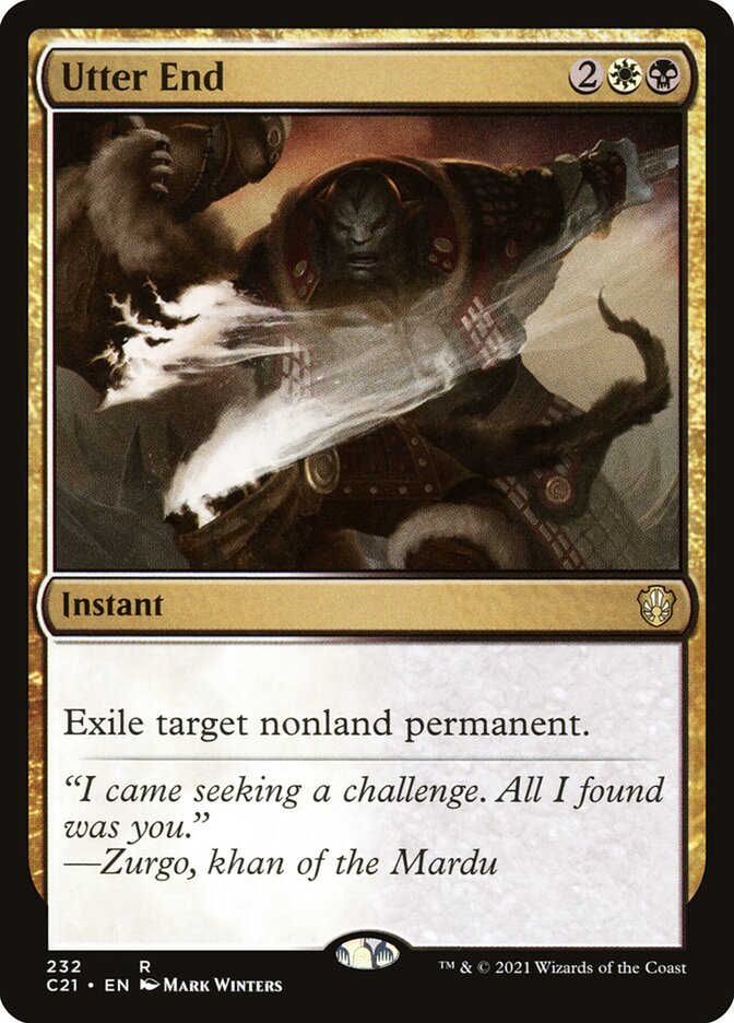 MTG Card Title: Utter End C21/232