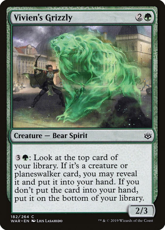 MTG Card Title: Vivien's Grizzly WAR/182