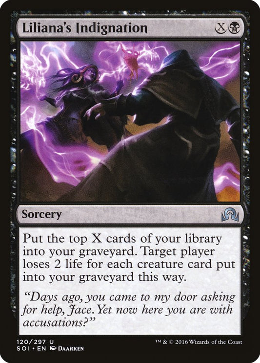 MTG Card Title: Liliana's Indignation SOI/120