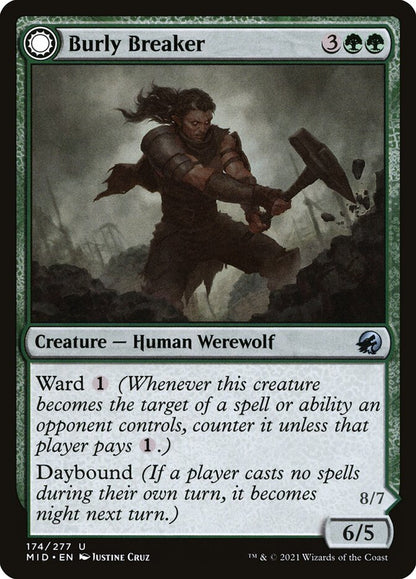MTG Card Title: Burly Breaker // Dire-Strain Demolisher MID/174