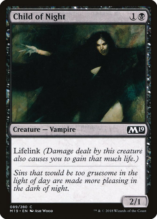 MTG Card Title: Child of Night M19/89