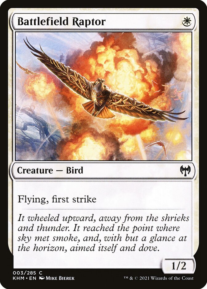 MTG Card Title: Battlefield Raptor KHM/3