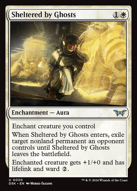 MTG Card Title: Sheltered by Ghosts DSK/30