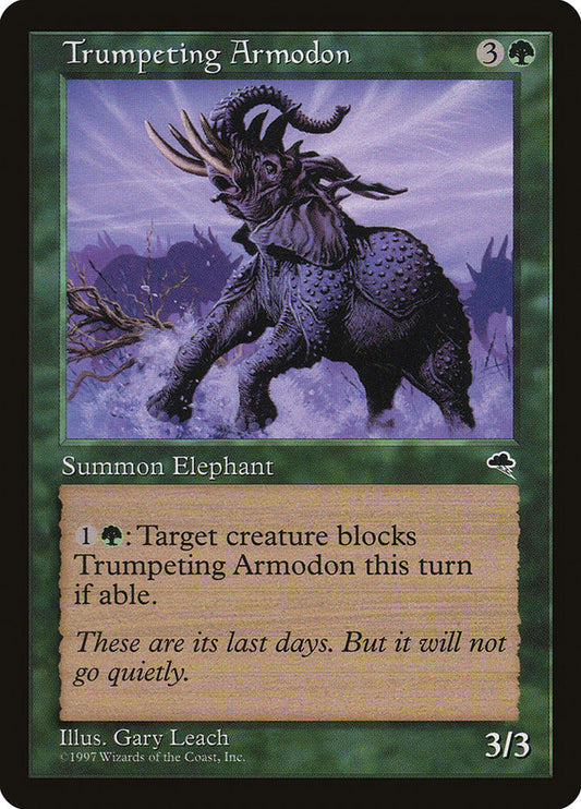 MTG Card Title: Trumpeting Armodon TMP/262