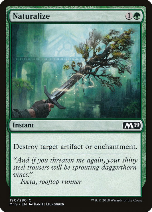 MTG Card Title: Naturalize M19/190