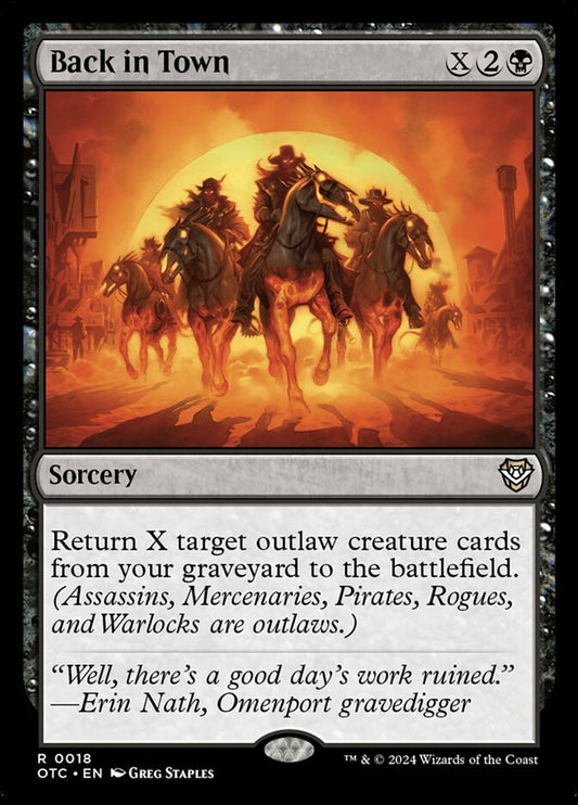 MTG Card Title: Back in Town OTC/18