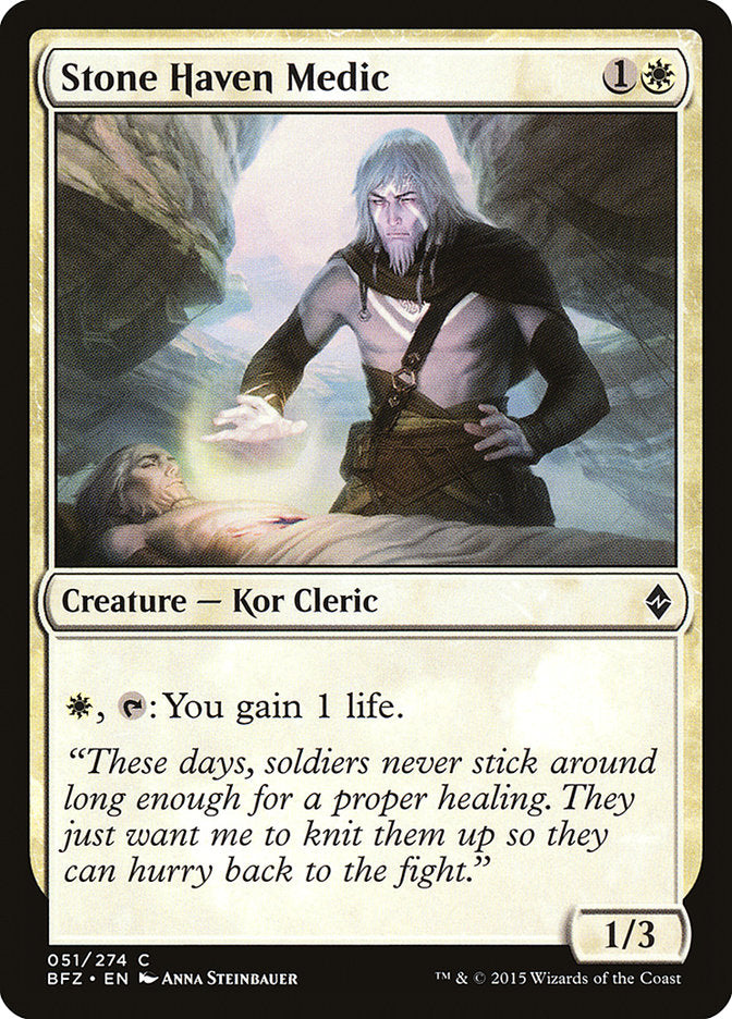 MTG Card Title: Stone Haven Medic BFZ/51
