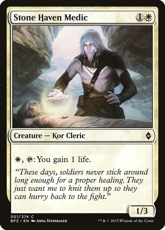 MTG Card Title: Stone Haven Medic BFZ/51