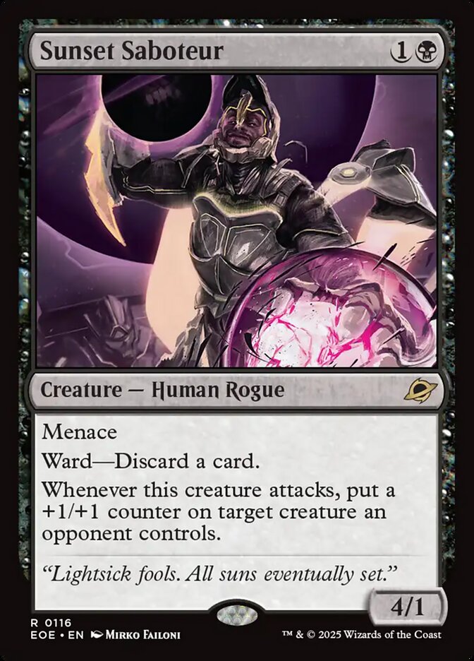 MTG Card Title: Sunset Saboteur EOE/116
