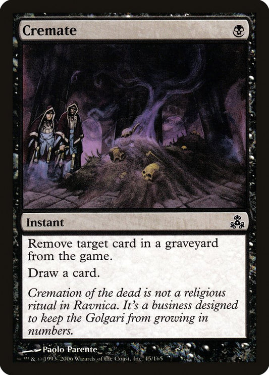 MTG Card Title: Cremate GPT/45