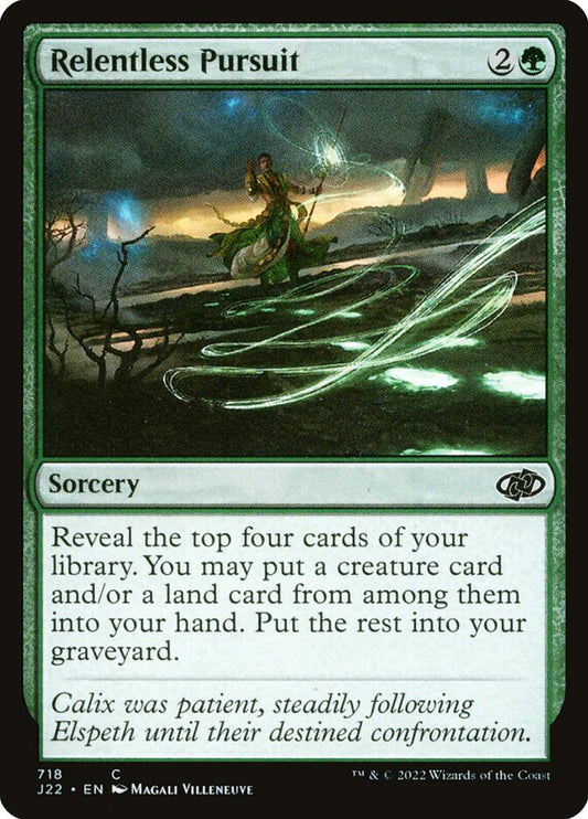 MTG Card Title: Relentless Pursuit J22/718