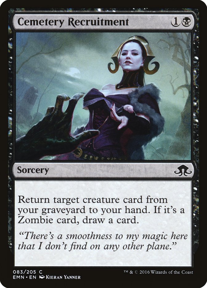 MTG Card Title: Cemetery Recruitment EMN/83