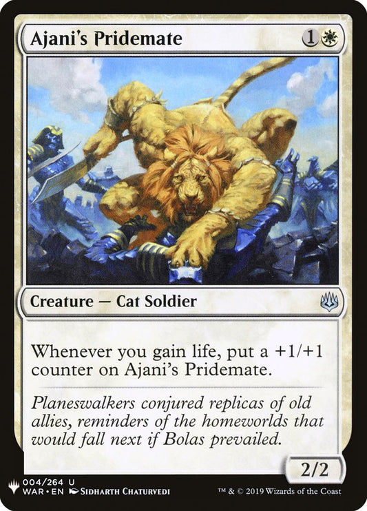 MTG Card Title: Ajani's Pridemate PLST/WAR-4