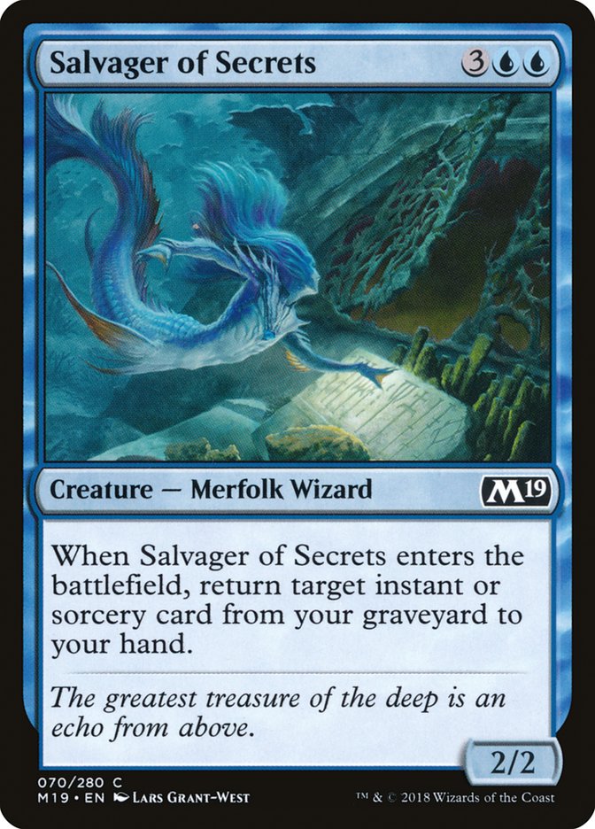 MTG Card Title: Salvager of Secrets M19/70
