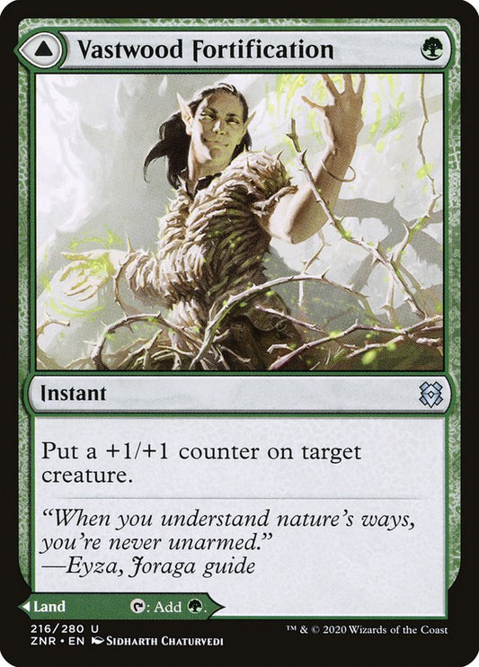 MTG Card Title: Vastwood Fortification // Vastwood Thicket ZNR/216