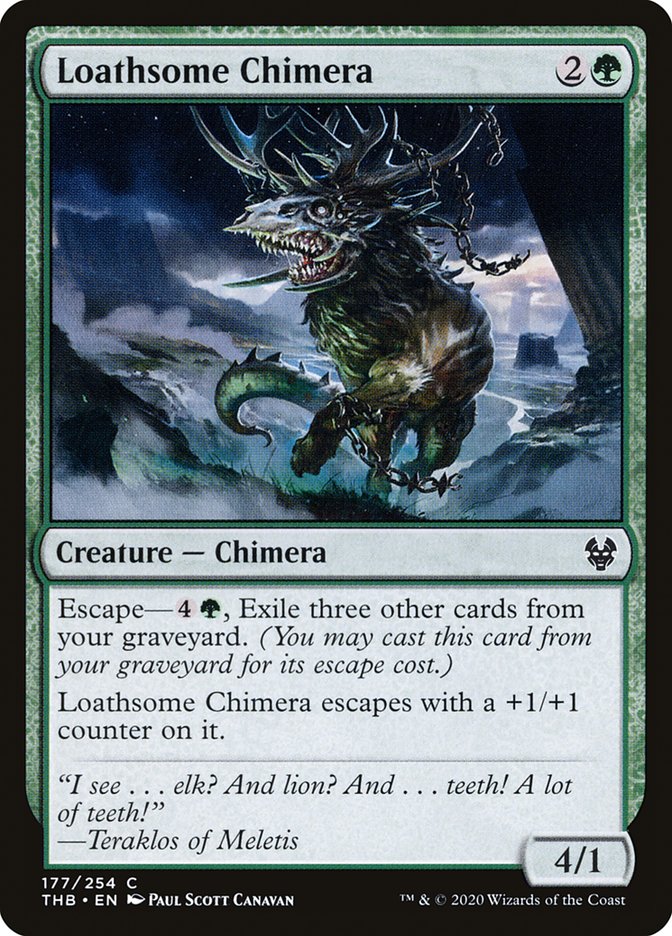 MTG Card Title: Loathsome Chimera THB/177