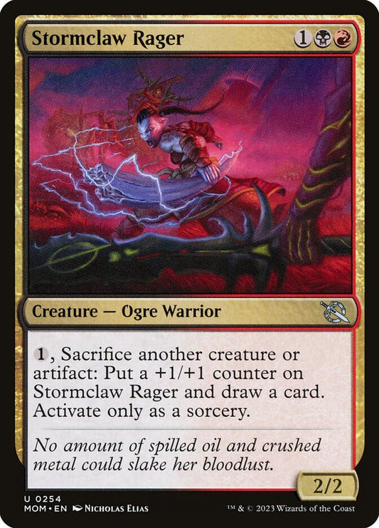 MTG Card Title: Stormclaw Rager MOM/254