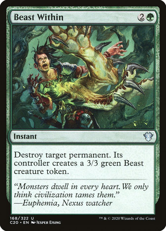 MTG Card Title: Beast Within C20/168