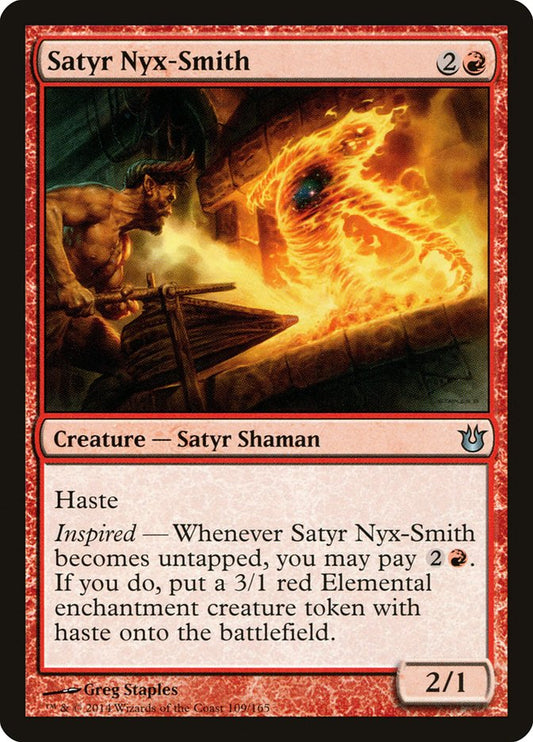 MTG Card Title: Satyr Nyx-Smith BNG/109