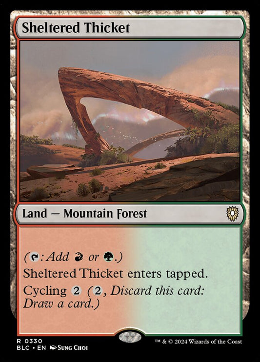 MTG Card Title: Sheltered Thicket BLC/330