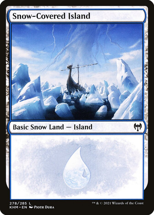 MTG Card Title: Snow-Covered Island KHM/278
