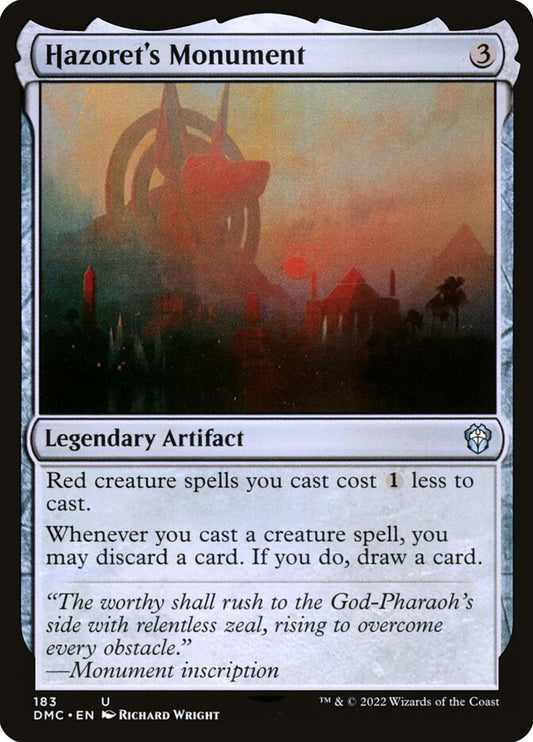 MTG Card Title: Hazoret's Monument DMC/183