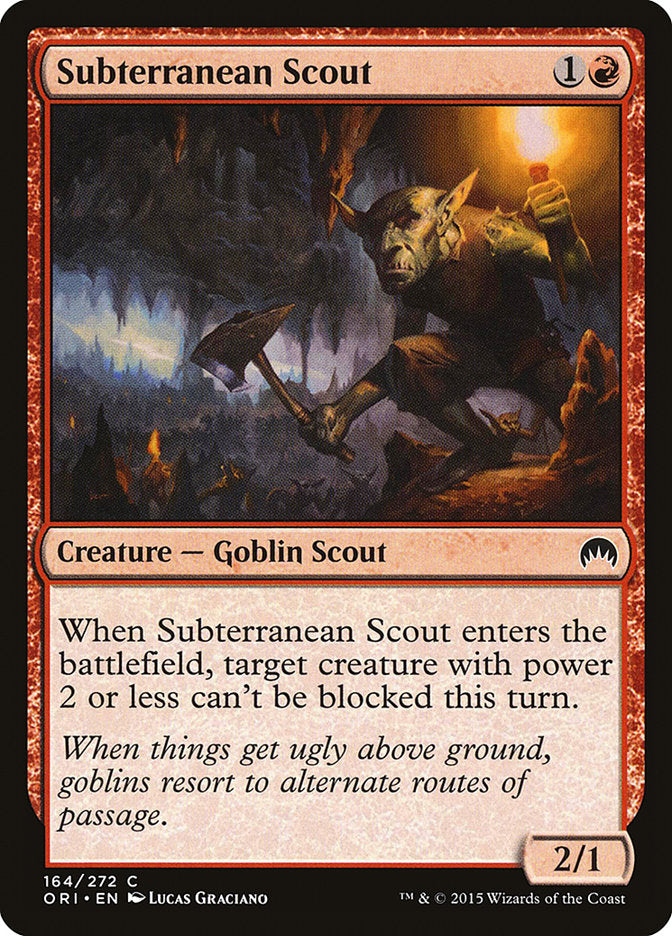 MTG Card Title: Subterranean Scout ORI/164