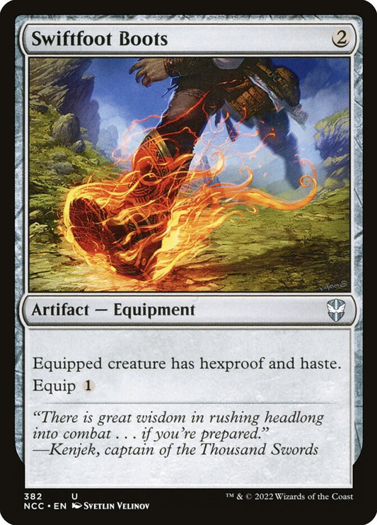 MTG Card Title: Swiftfoot Boots NCC/382