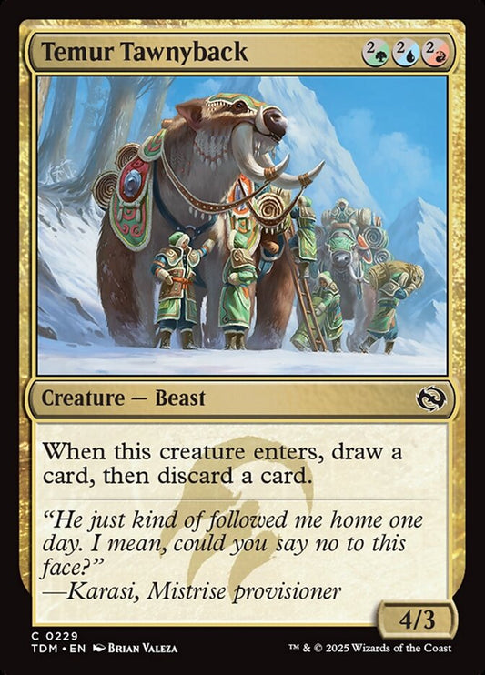 MTG Card Title: Temur Tawnyback TDM/229
