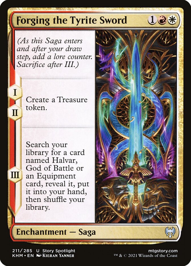 MTG Card Title: Forging the Tyrite Sword KHM/211
