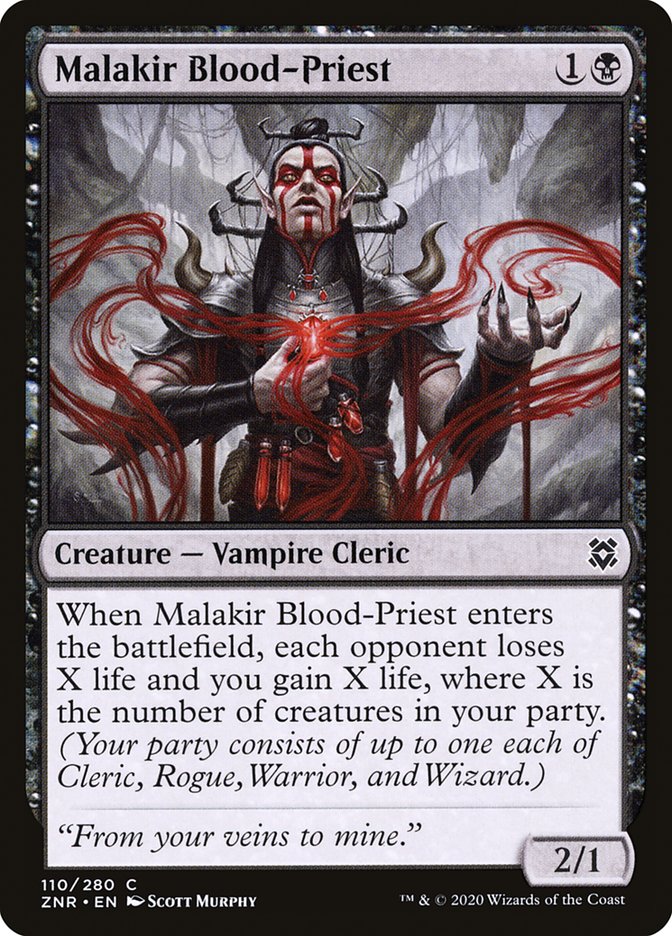 MTG Card Title: Malakir Blood-Priest ZNR/110