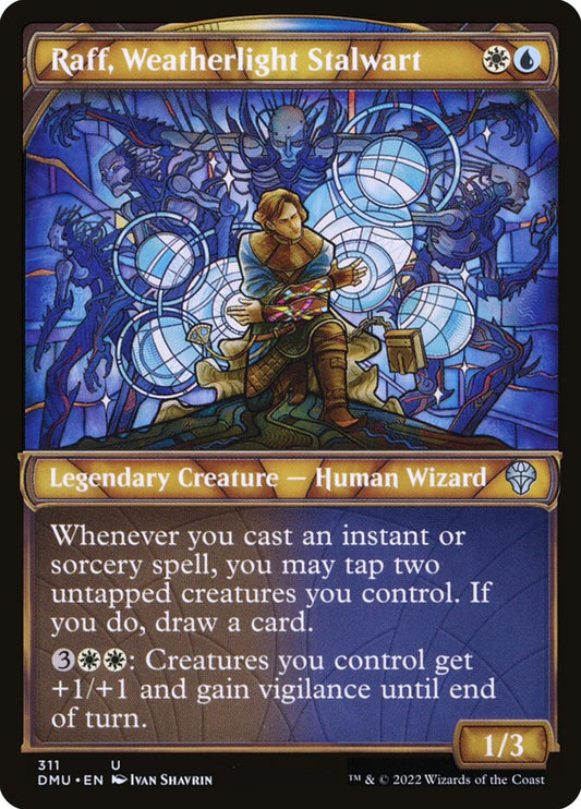 MTG Card Title: Raff, Weatherlight Stalwart DMU/311