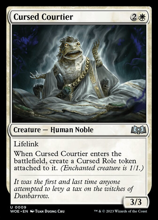 MTG Card Title: Cursed Courtier WOE/9
