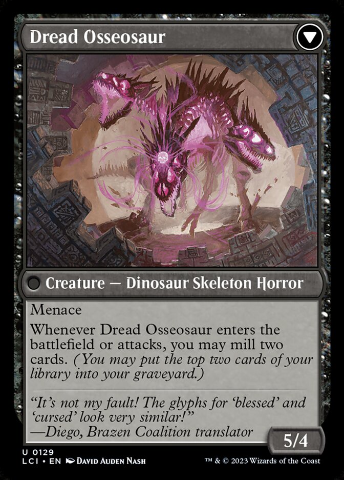 Visage of Dread // Dread Osseosaur LCI/129