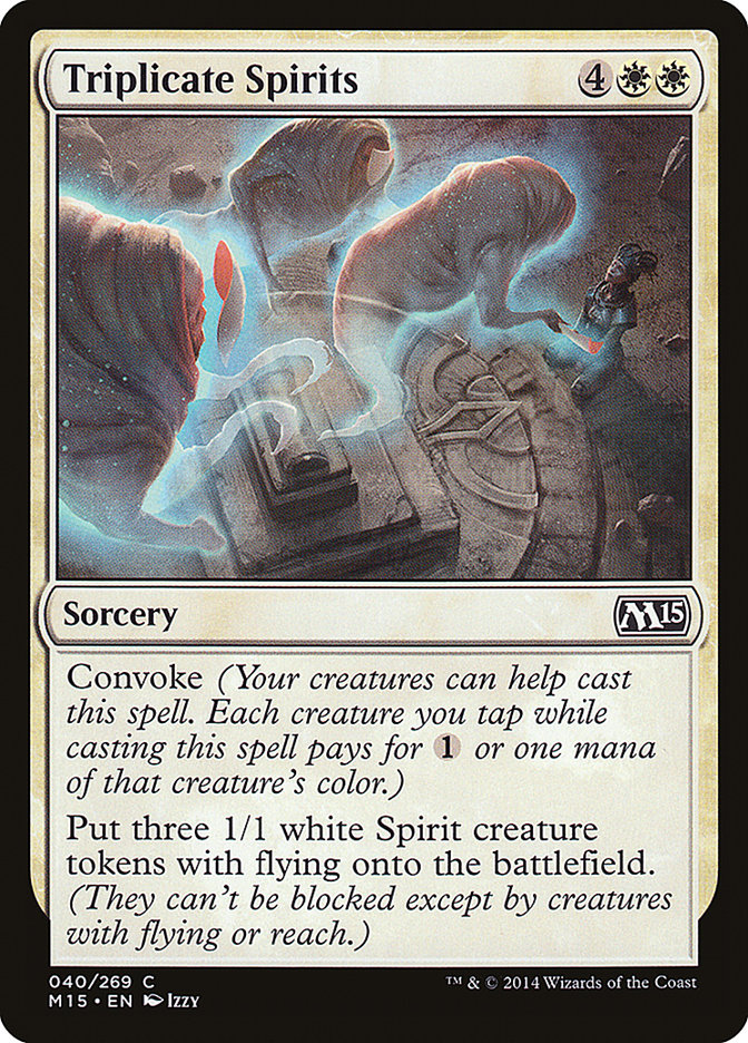 MTG Card Title: Triplicate Spirits M15/40