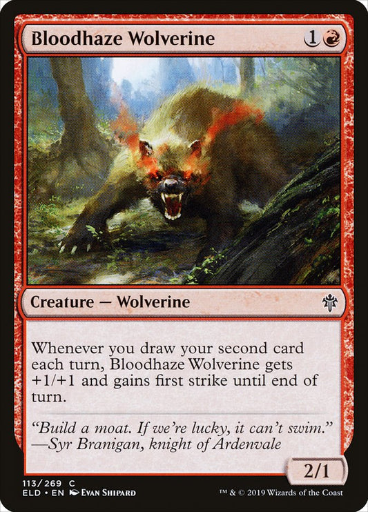 MTG Card Title: Bloodhaze Wolverine ELD/113