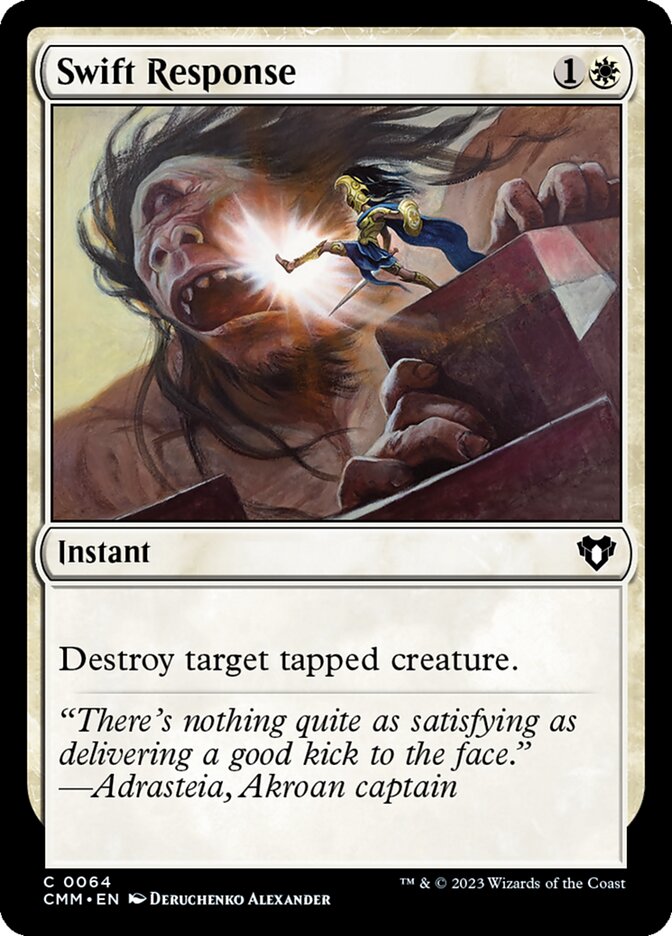 MTG Card Title: Swift Response CMM/64