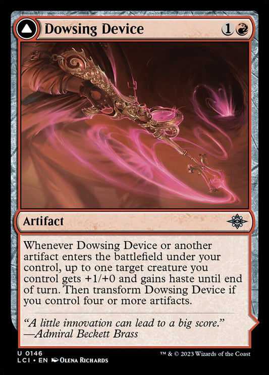 MTG Card Title: Dowsing Device // Geode Grotto LCI/146