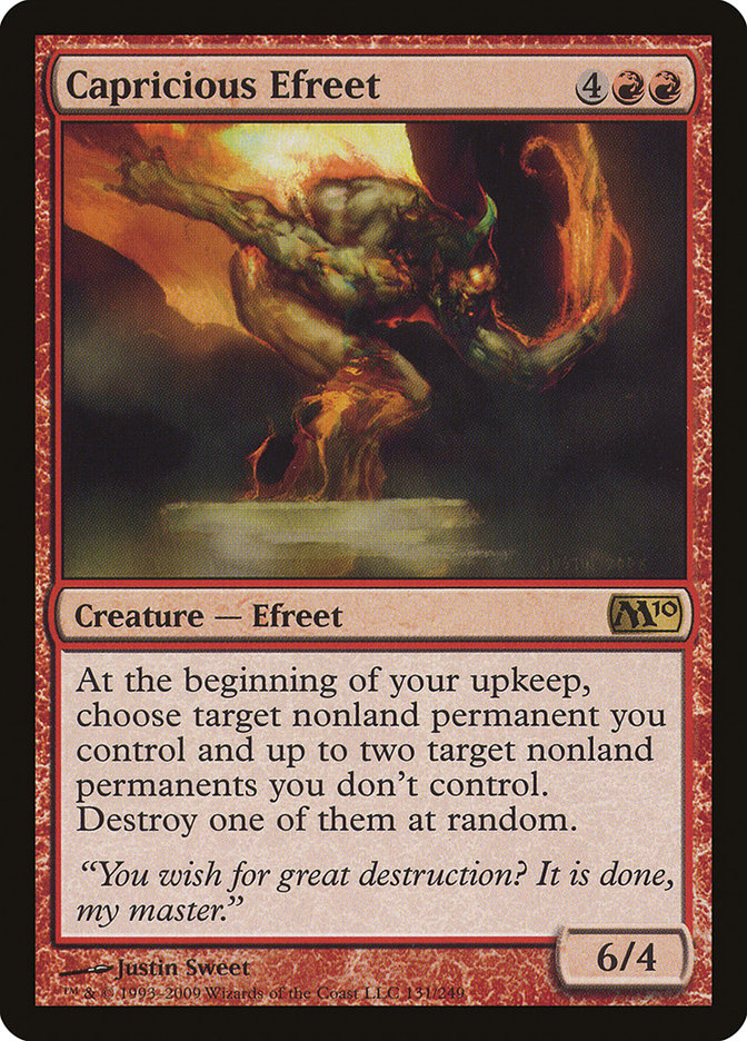 MTG Card Title: Capricious Efreet M10/131