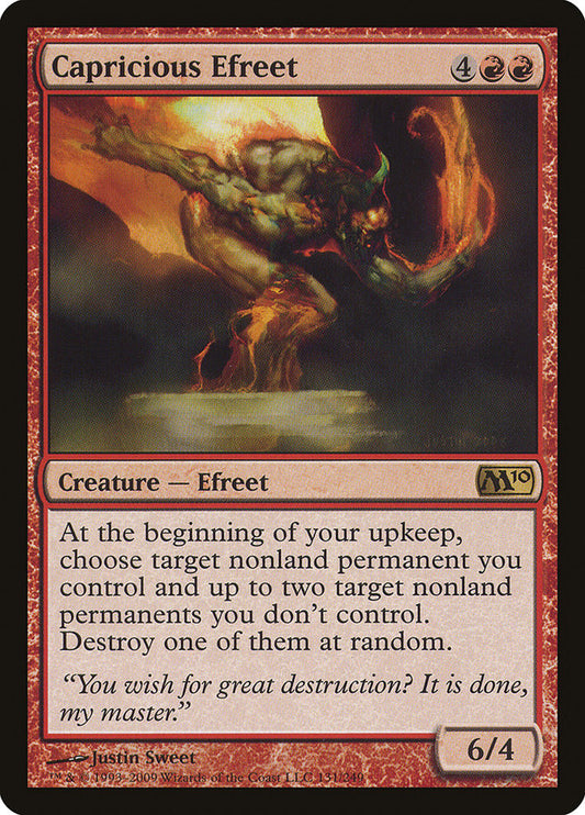 MTG Card Title: Capricious Efreet M10/131