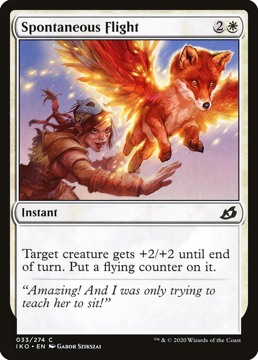 MTG Card Title: Spontaneous Flight IKO/33