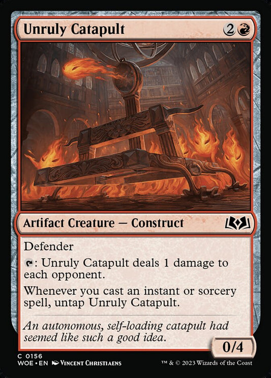 MTG Card Title: Unruly Catapult WOE/156