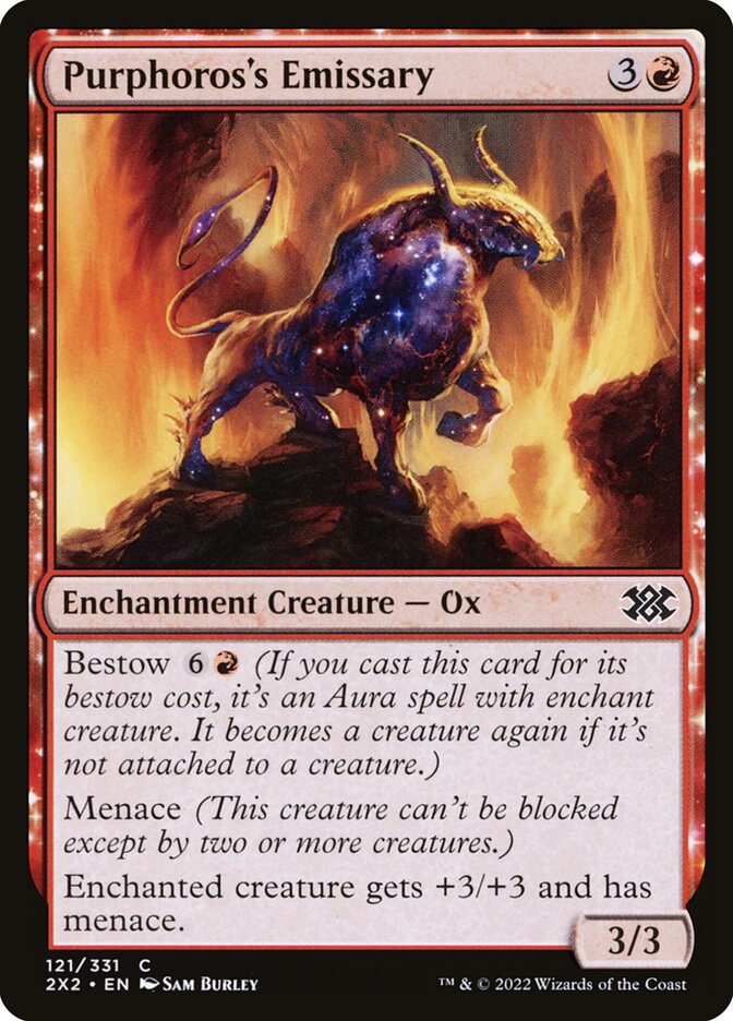 MTG Card Title: Purphoros's Emissary 2X2/121