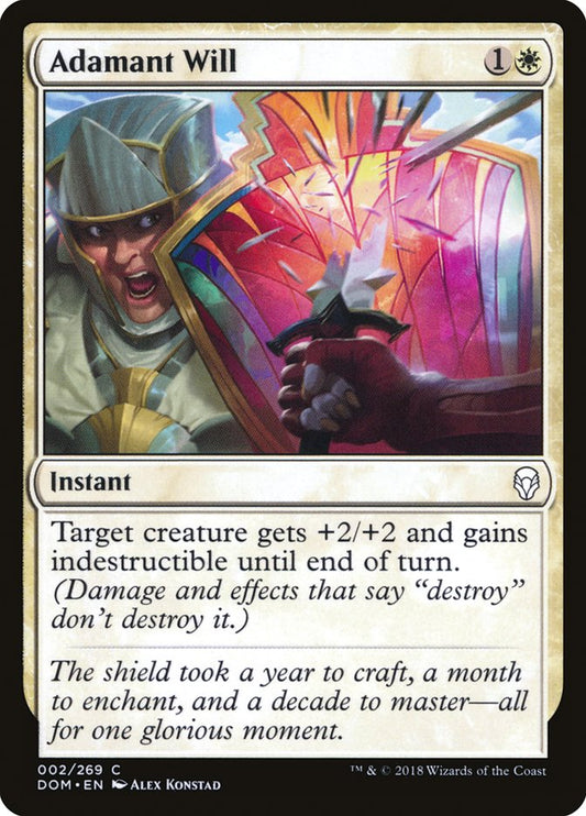 MTG Card Title: Adamant Will DOM/2